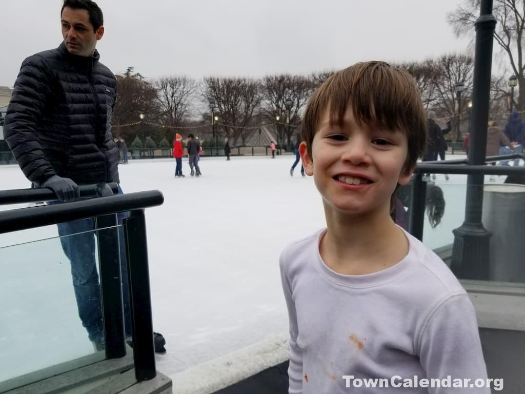 The seasonal outdoor ice skating rink at the National Gallery of Art Sculpture Garden is the ideal pick for a memorable family vacation.